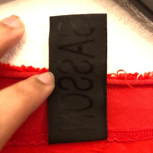 Kedem Sasson Raw Edge Boxy V-Neck Dolman Top - Picture 6 of 7